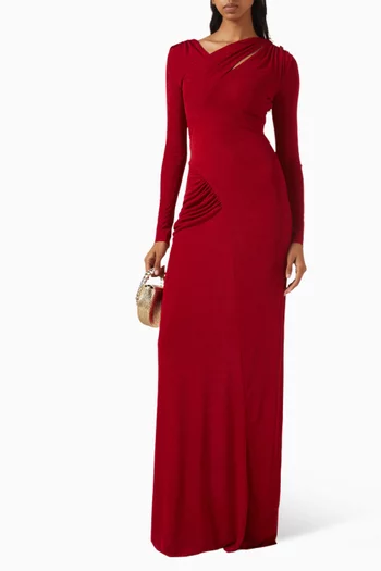 Verlarune Ruched Dress in Cotton Blend