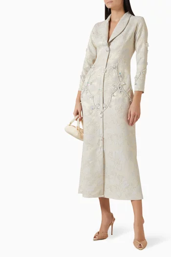 Embellished Dress in Jacquard
