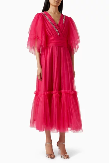 Crystal-embellished Dress in Tulle