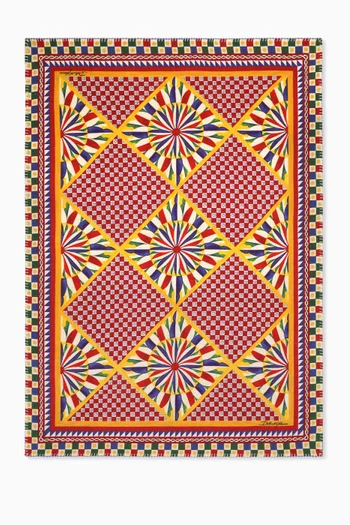 Carretto Siciliano-print Blanket in Wool