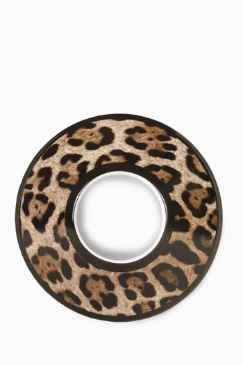 مزهرية امفورا صغيرة بنقشة جلد الفهد بورسلين