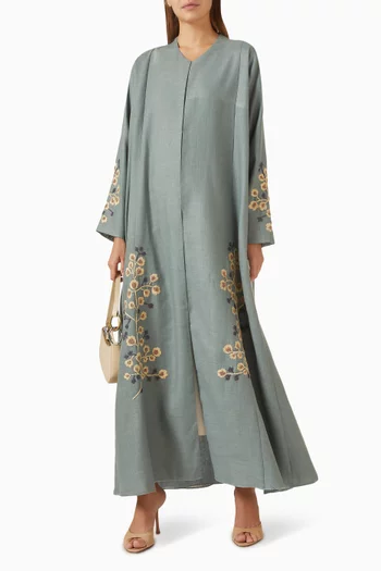 3D-embroidered Abaya