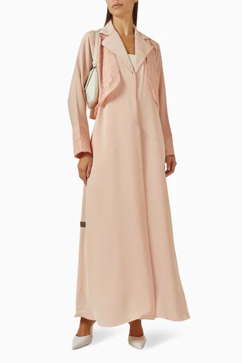 Overlay Schiffli Net Abaya