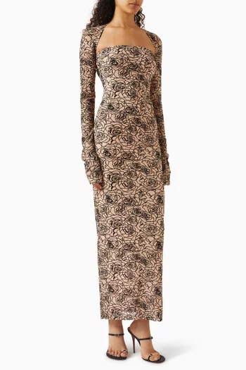 Audrey Shrug Dress in Mesh