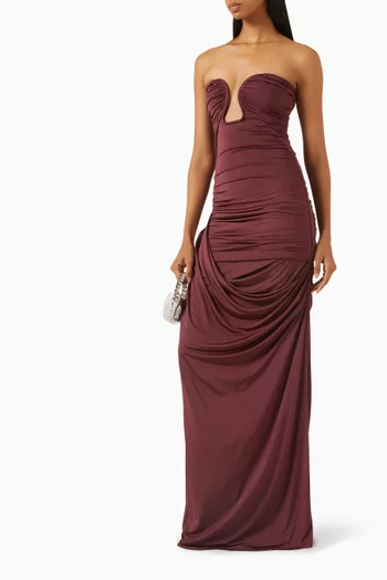 Val Draped Dress in Jersey