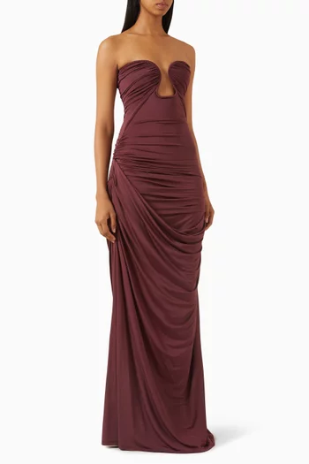 Val Draped Dress in Jersey