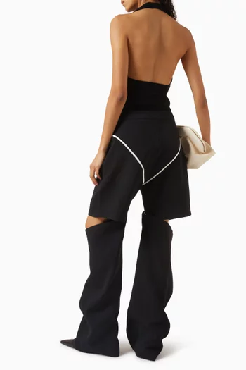 Draped Bodysuit in Viscose Blend