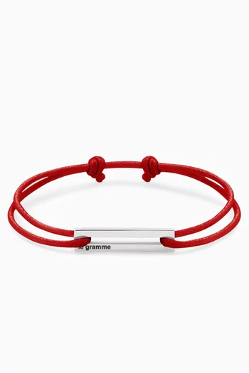 1.7g Perforated Cord Bracelet in Sterling Silver