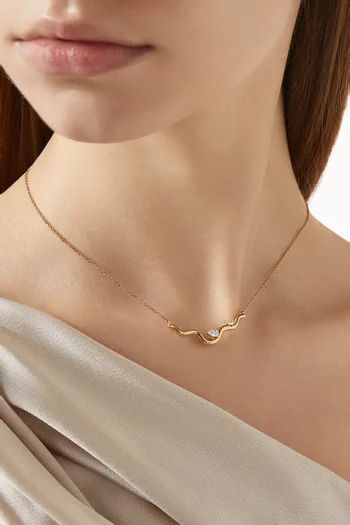Flown Diamond Necklace in 18kt Gold