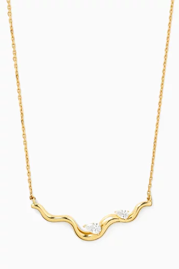 Flown Diamond Necklace in 18kt Gold