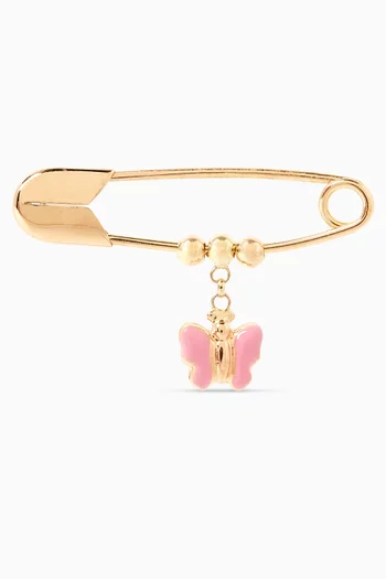 Butterfly Pin Charm in 18kt Yellow Gold