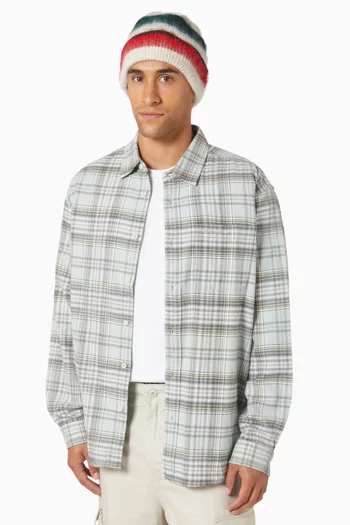 Striped Beanie in Mohair