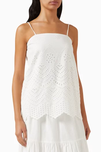 Broderie Anglaise Tunic Top
