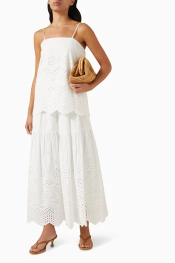 Broderie Anglaise Maxi Skirt