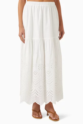 Broderie Anglaise Maxi Skirt