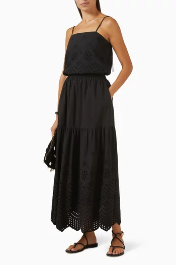 Broderie Anglaise Maxi Skirt