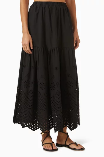 Broderie Anglaise Maxi Skirt