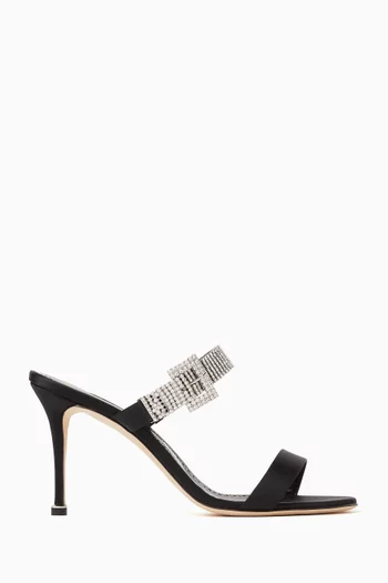 Fibolta 90 Embellished Mules in Satin