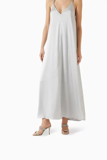 Fibolta 90 Embellished Mules in Satin