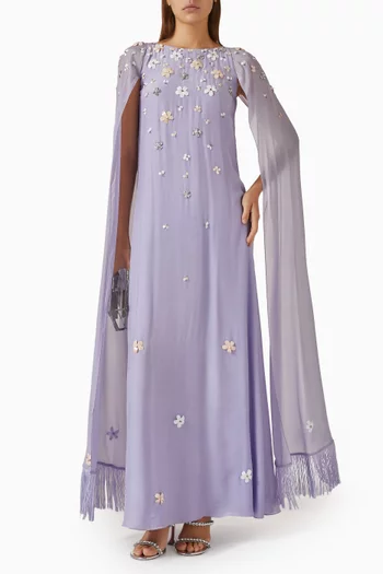 3D Floral-embellished Gown