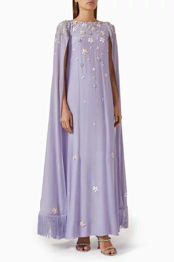3D Floral-embellished Gown
