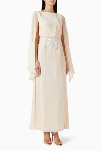 Floral-embellished Gown