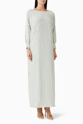 Floral-embellished Kaftan