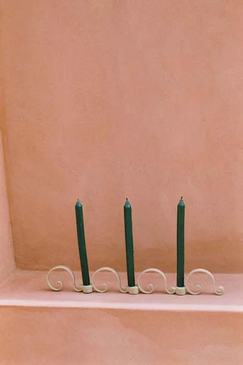 Ronan Candle Holder in Wrought Iron