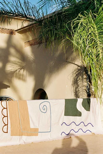 Itziar Blanket in Wool & Cotton-blend