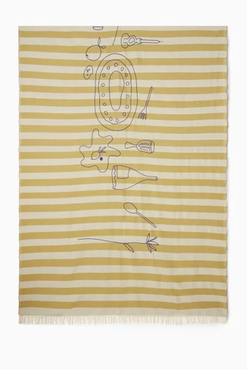 Le Picnic Yellow Tablecloth in Cotton