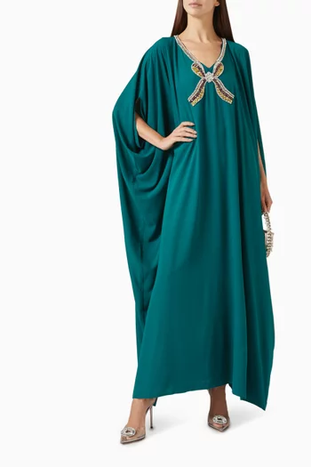 Bow-embellished Kaftan