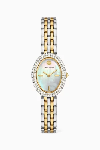Oval Pavé Watch, 22 x 28mm