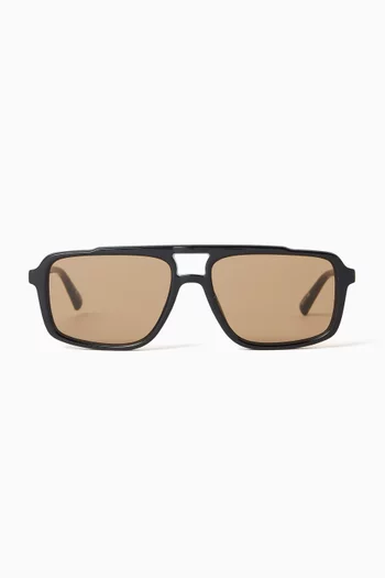 Le Gars Wide-fit Sunglasses in Polymer