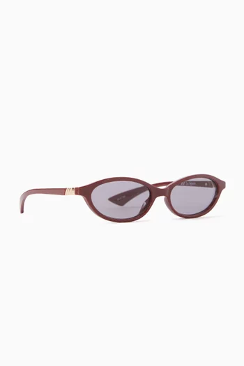 Duskfall Oval Sunglasses in Polymer