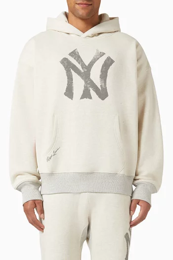 كنزة بغطاء رأس مزيج قطن بولو رالف لورين× يانكيز