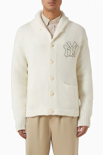 كارديغان بياقة شال مزيج صوف بولو رالف لورين × يانكيز