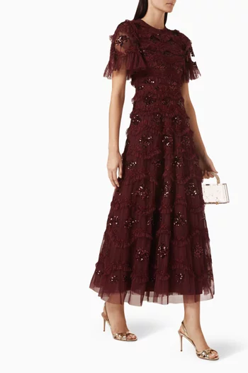 Daisy Wave Ankle Gown in Tulle