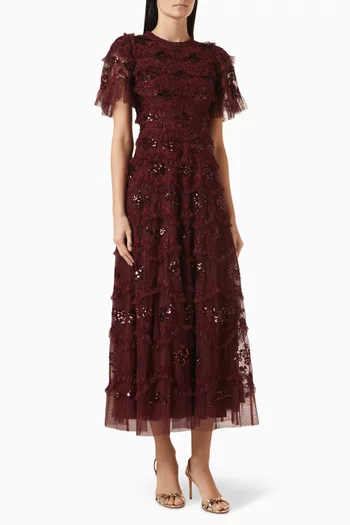 Daisy Wave Ankle Gown in Tulle