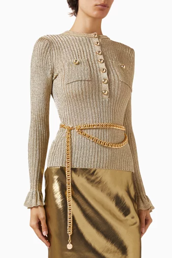 Chain Top in Rib-knit