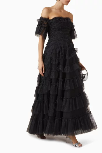 Avivana Off-shoulder Gown in Tulle