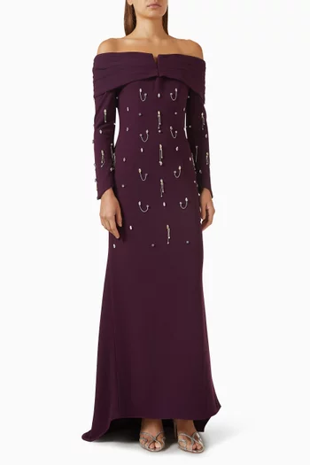 Crystal-embellished Gown