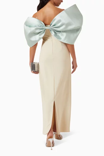 Crystal-embellished Bow Gown