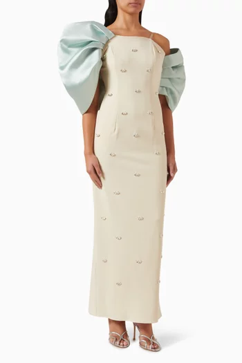 Crystal-embellished Bow Gown