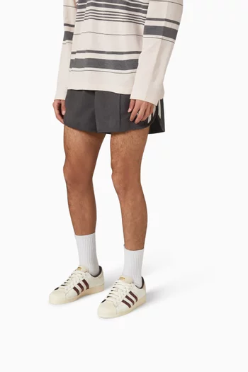 x Wales Bonner Superstar Sneakers in Croc-embossed Leather