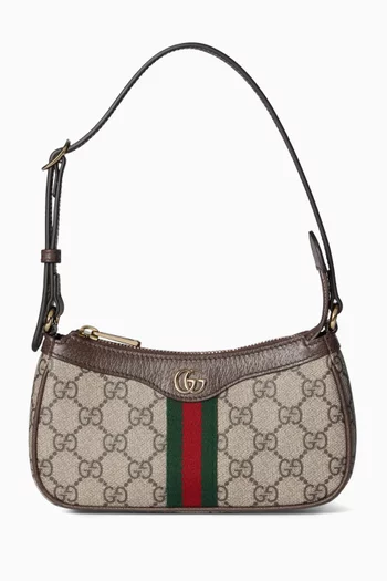 Mini Ophidia Shoulder Bag in GG Monogram Fabric