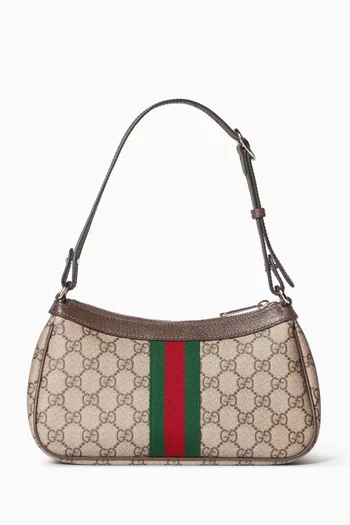 Small Ophidia Shoulder Bag in GG Monogram Fabric
