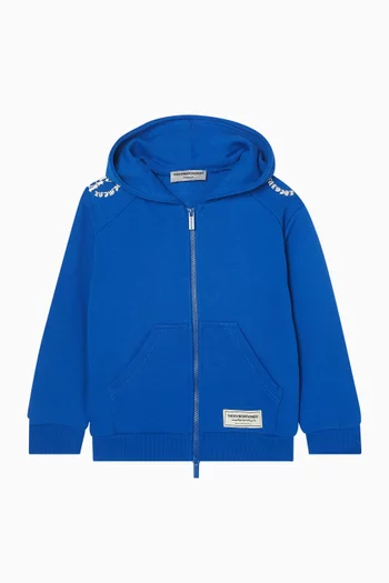 Varsity Zip Hoodie in Cotton-blend
