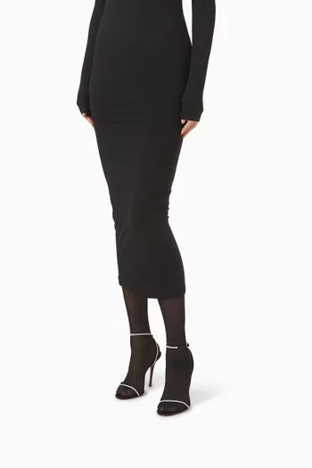 Barbara 105 Crystal Sandals in Satin