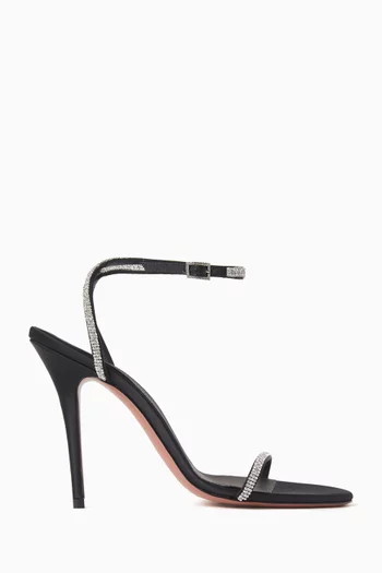 Barbara 105 Crystal Sandals in Satin