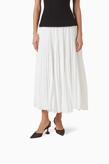 حذاء كلاسيك هولي بنقشة منقطة وكعب 70 مم دانتيل